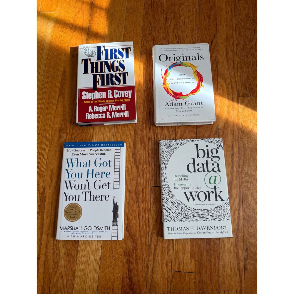 Business Leadership Book Bundle Covey Adam Grant Marshall Goldsmith Big Data